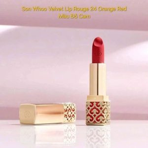 Son Whoo Velvet Lip Rouge 24 Orange Red Màu Đỏ Cam